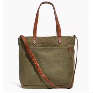 Madewell Medium Canvas Transport Tote, Distant Surplus H6862 NWT
